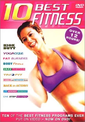 10 Best Fitness: 10 Movie Set: Kick Butt / Yogasize / Fat Burners / Body Focus / Jazzthetics / Tai Fit / ...