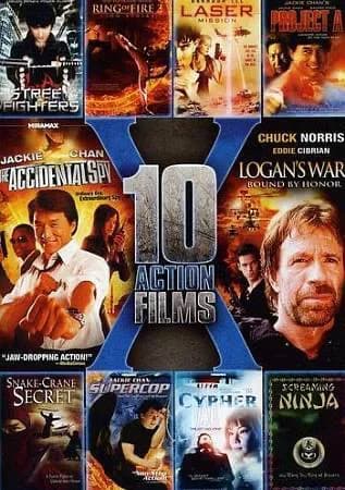 10 Film Action Pack, Vol. 3: L.A. Street Fighters / Ring Of Fire 3: Lion Strike / Laser Mission / Jackie Chan's Project A / ...