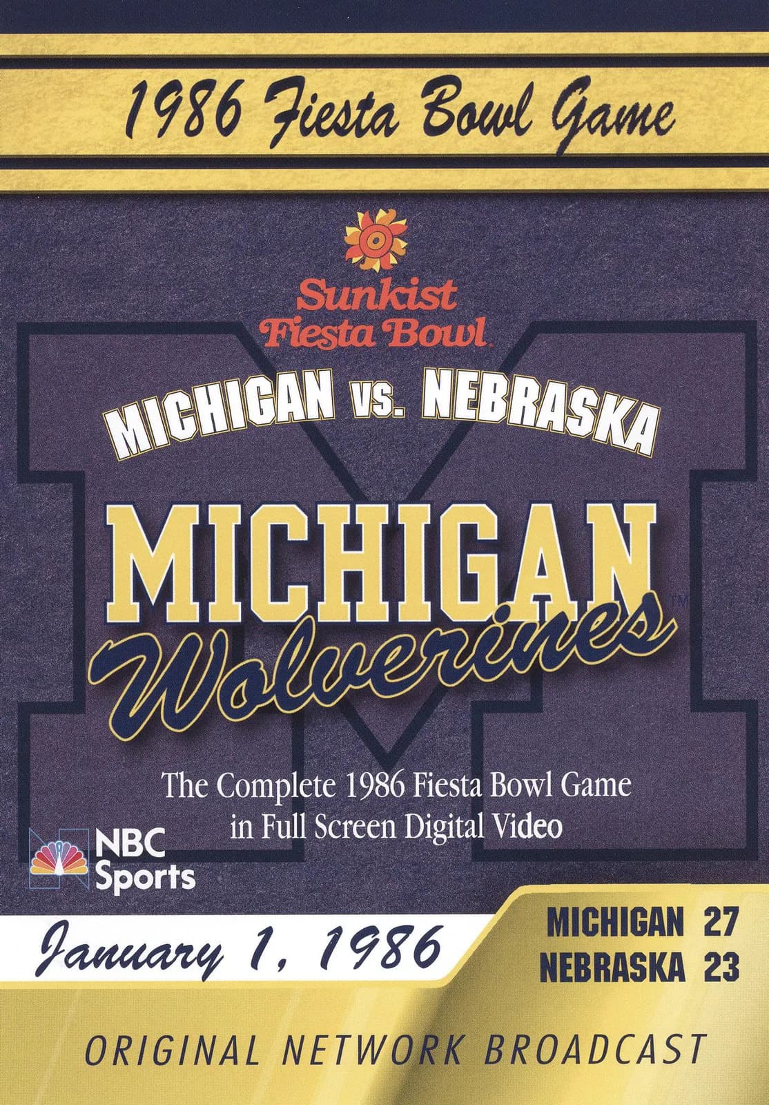 1986 Fiesta Bowl: Michigan Vs. Nebraska