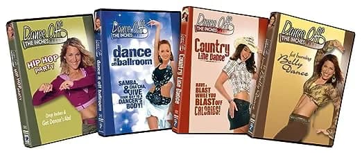 Dance Off The Inches Fitness Bundle: Hip Hop Party / Dance It Off Ballroom / Country Line Dance / Fat Burning Belly Dance