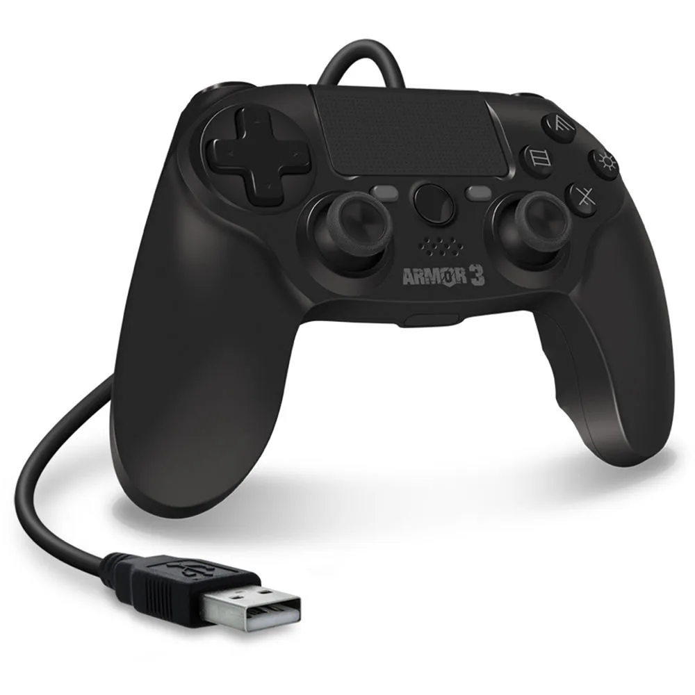 Wired Armor 3 PS4 Controller Black