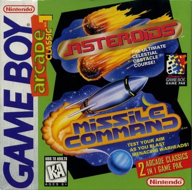 2-in-1 Arcade Classic Asteroids / Missile Command