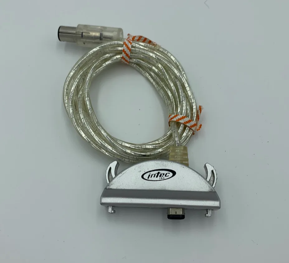 Gameboy Advance Link Cable Intec Printed Label Clear Sliver